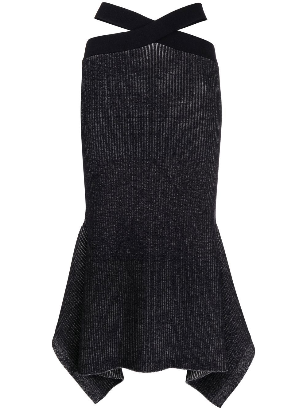 3.1 Phillip Lim 罗纹针织不对称半身裙 - 黑色