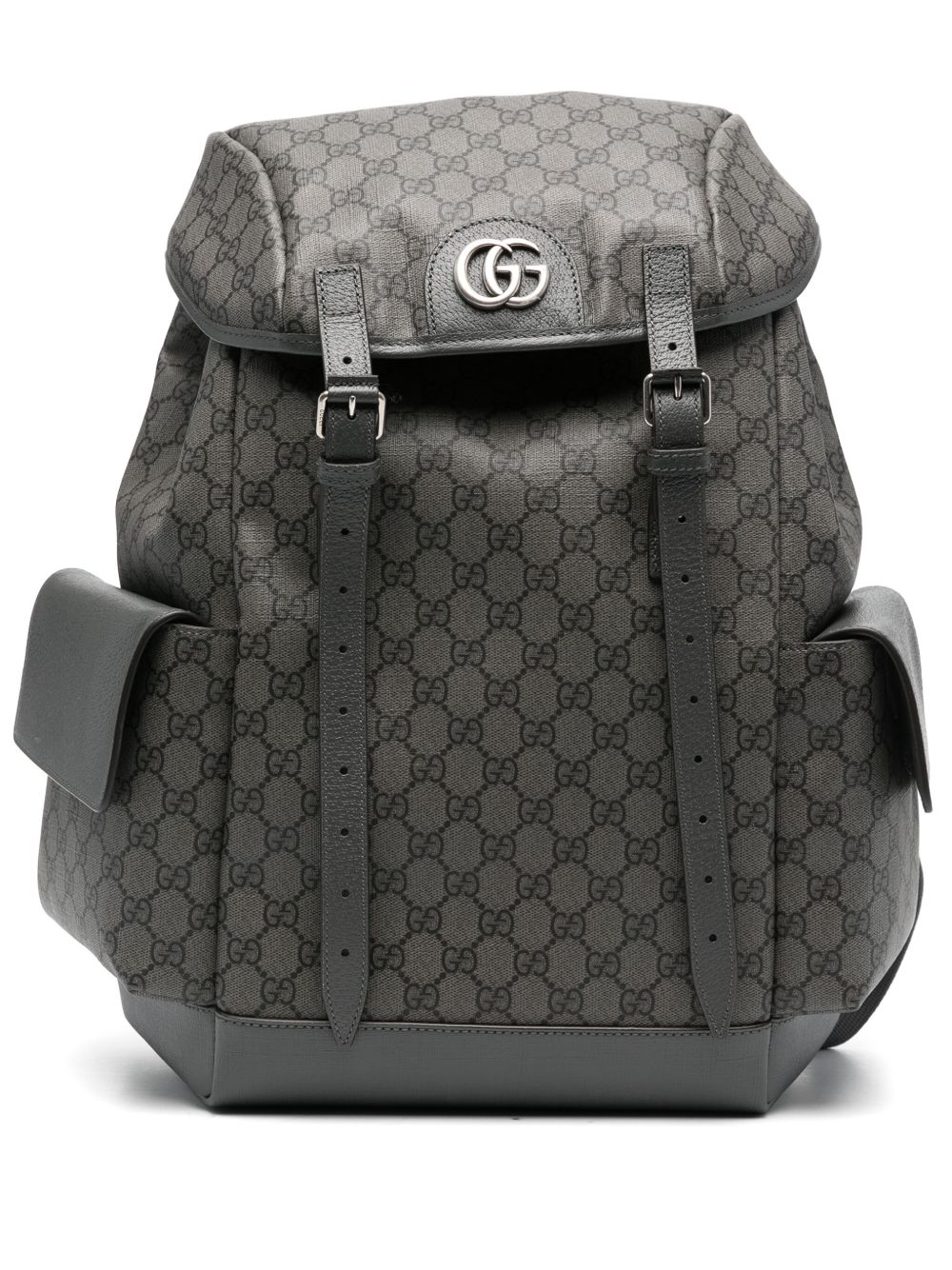 Gucci Ophidia 中号双肩包 - 灰色