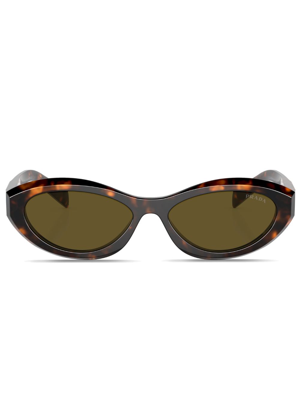 Prada Eyewear 玳瑁纹效果有色镜片太阳眼镜 - 绿色