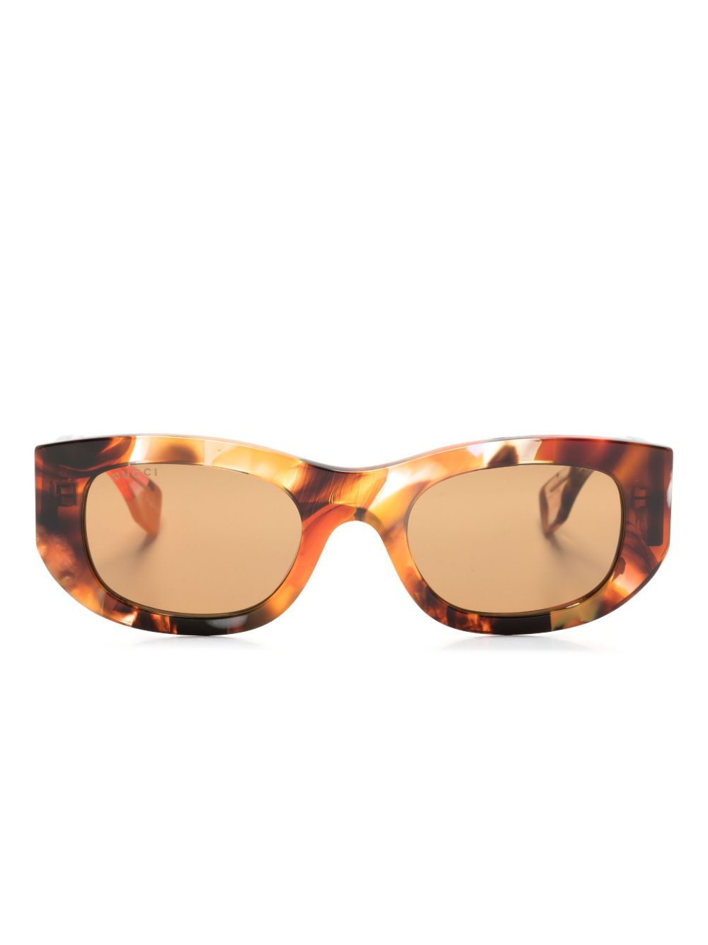 Gucci Eyewear GG1627S 长方框太阳眼镜 - 橘色