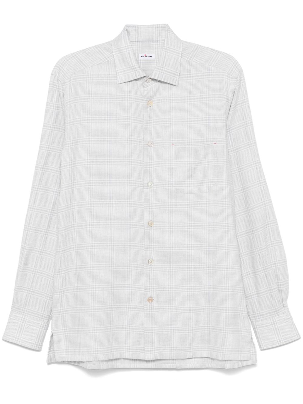 Kiton 格纹衬衫 - 灰色