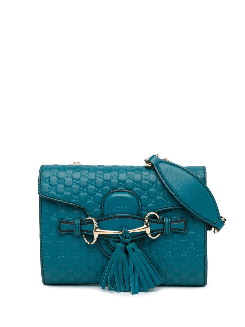 Gucci Pre-Owned Microguccissima Emily 迷你斜挎包（2000-2015年典藏款） - 蓝色