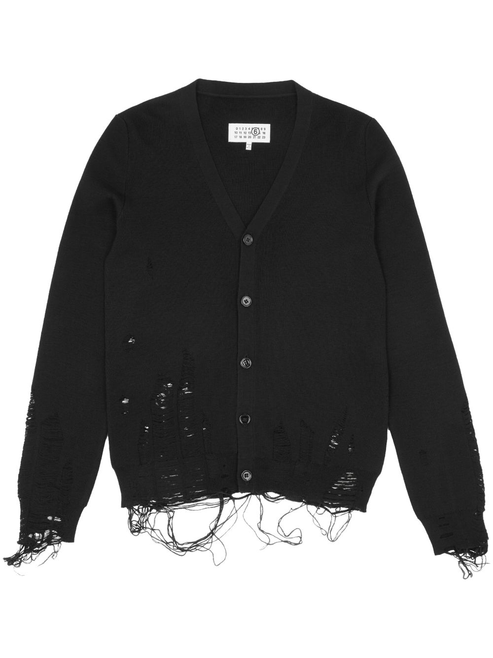 MM6 Maison Margiela 仿旧开衫 - 黑色
