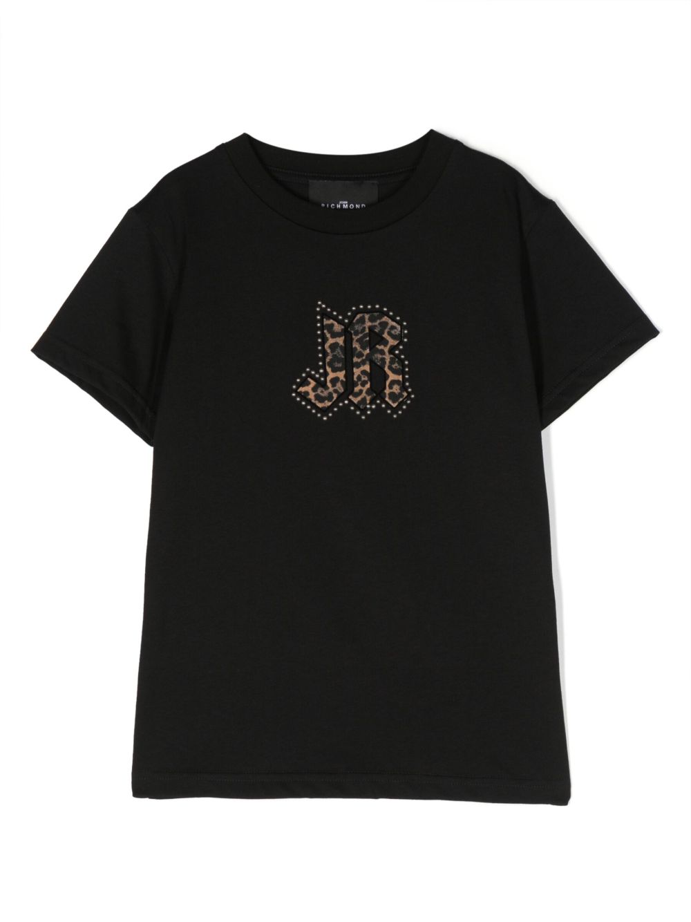 John Richmond Junior logo印花棉T恤 - 黑色
