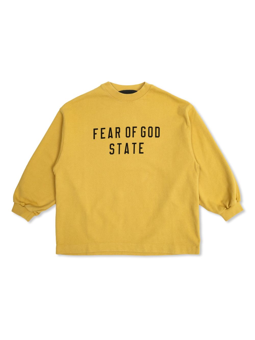 FEAR OF GOD ESSENTIALS KIDS 平纹针织纹理卫衣 - 黄色