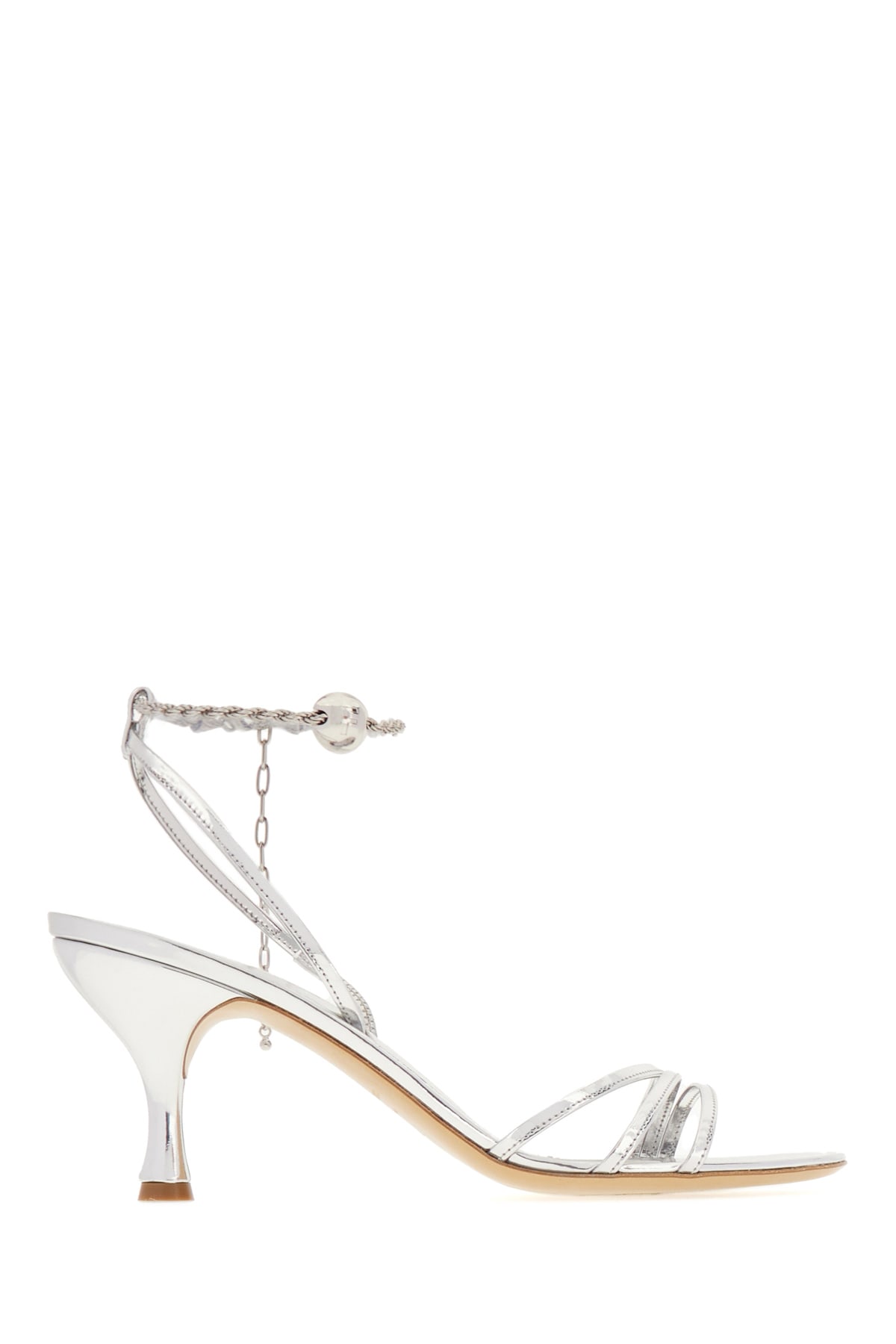 Ferragamo Silver Leather Sandals