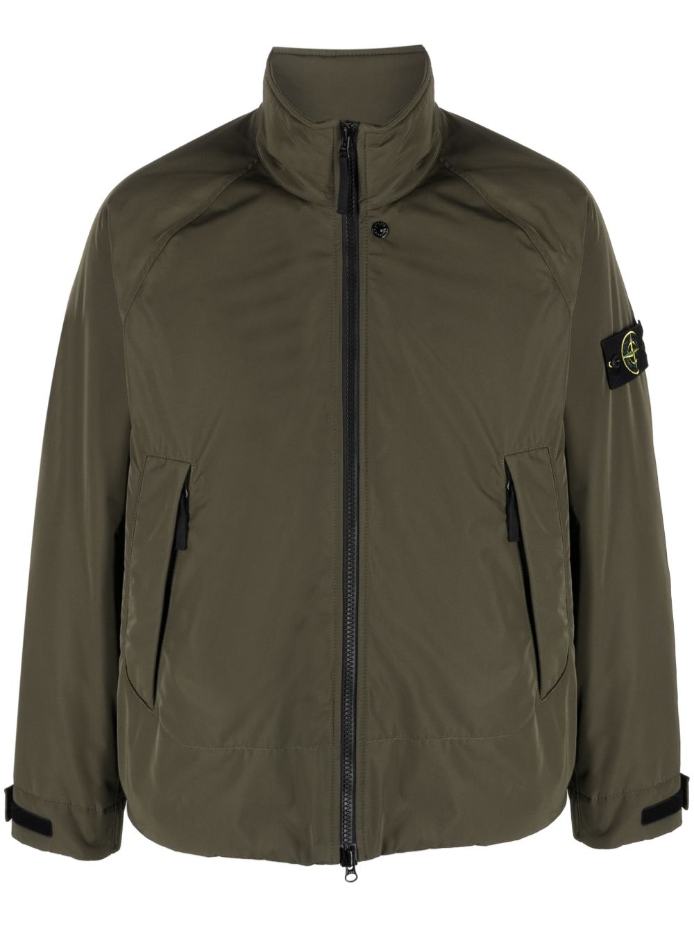 Stone Island 罗盘图案拉链防风衣 - 绿色
