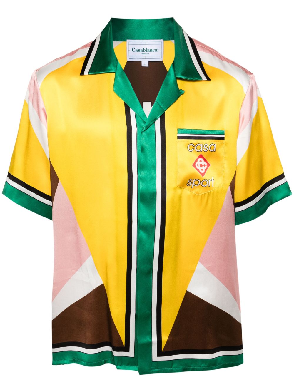 Casablanca Casa Sport 真丝衬衫 - 黄色