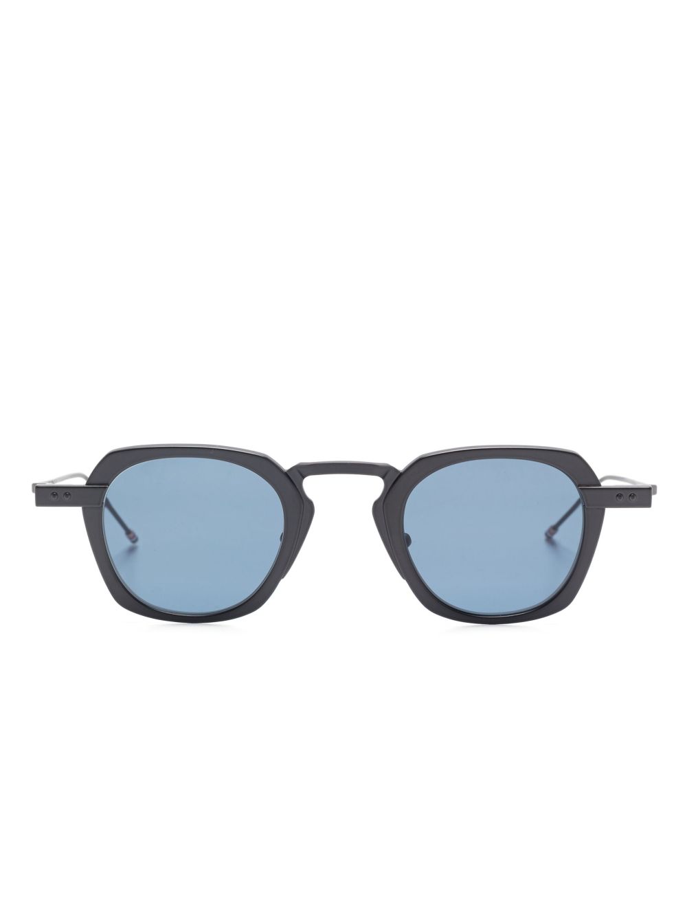 Thom Browne Eyewear 圆框太阳眼镜 - 灰色