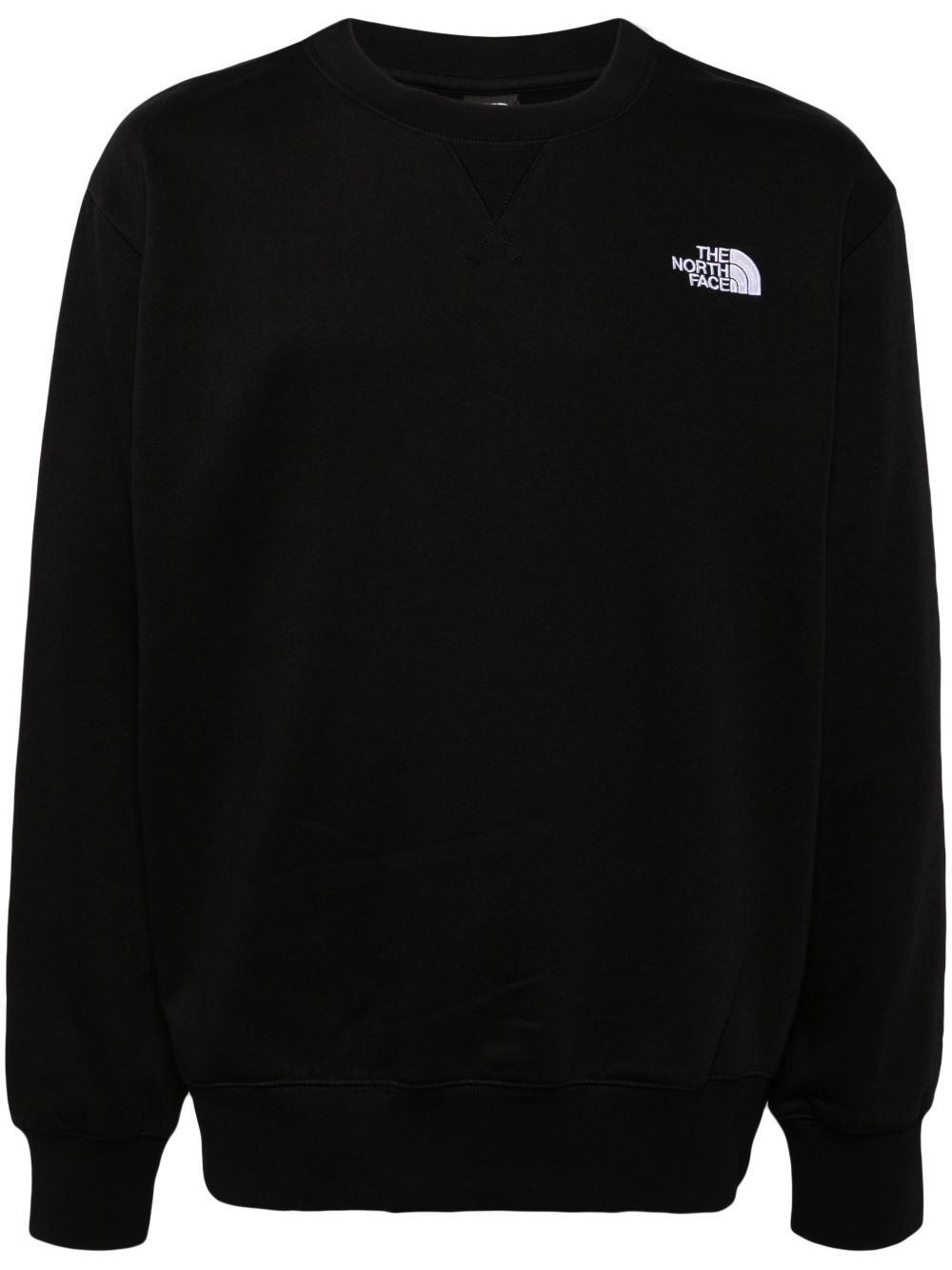 The North Face logo刺绣长袖卫衣 - 黑色