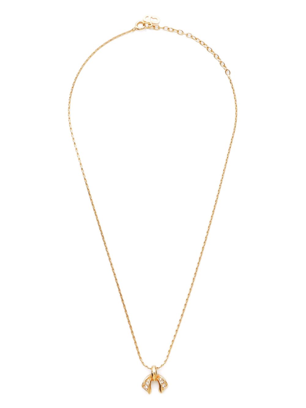 Christian Dior Pre-Owned 2000s Ribbon necklace - 金色