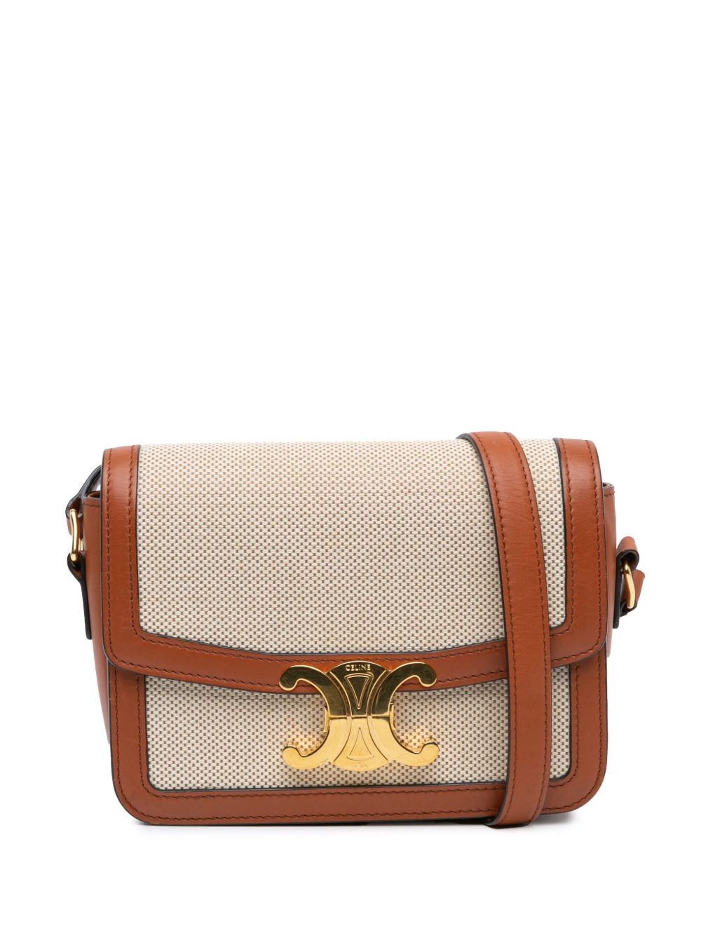 Céline Pre-Owned Teen Triomphe 帆布斜挎包（2020年典藏款） - 褐色