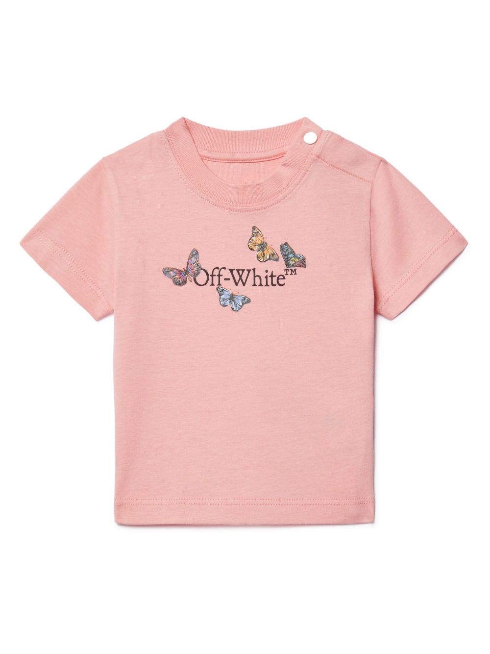 Off-White Kids Butterfly T恤 - 粉色
