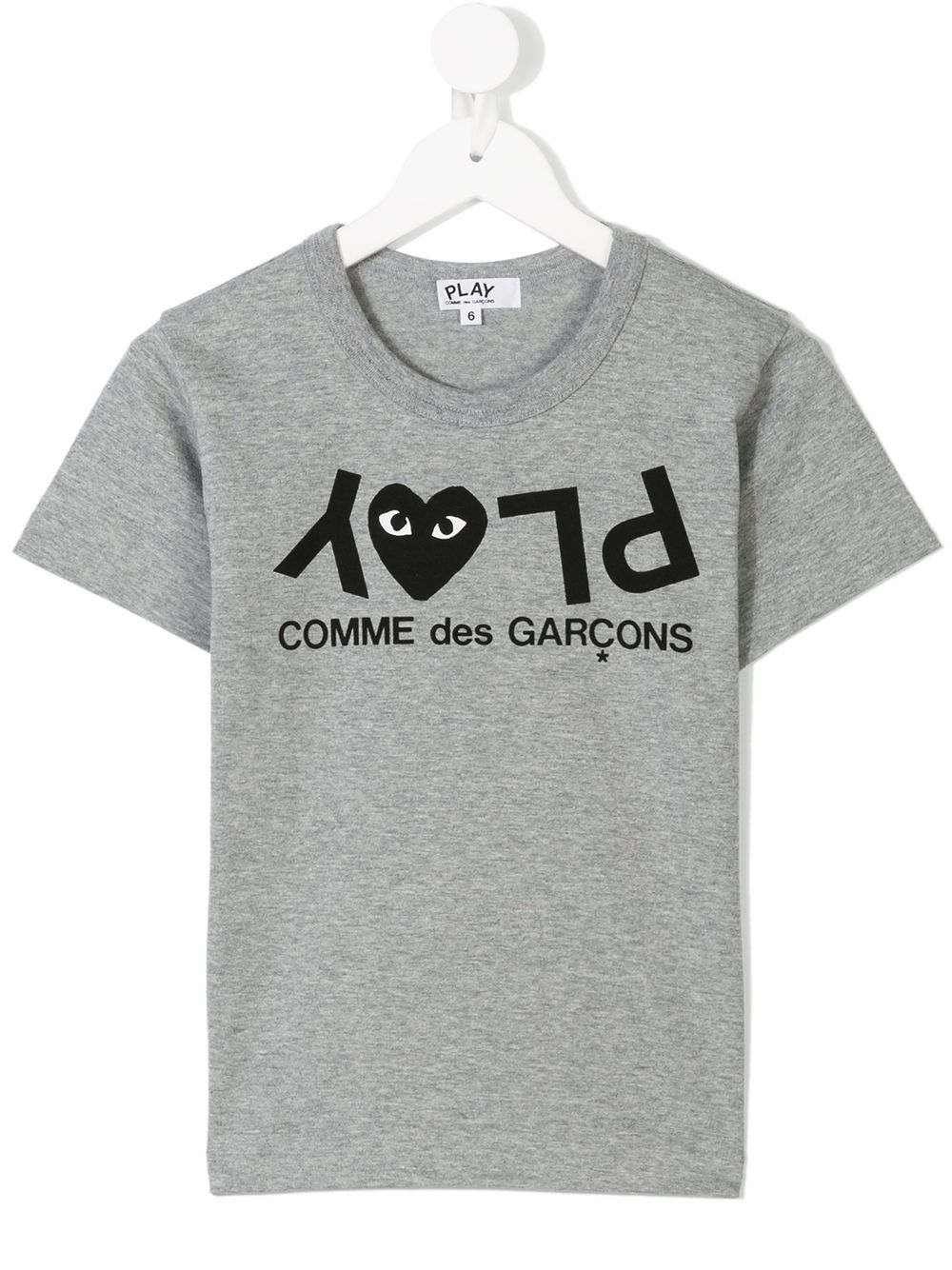 Comme Des Garçons Play Kids logo印花T恤 - 灰色
