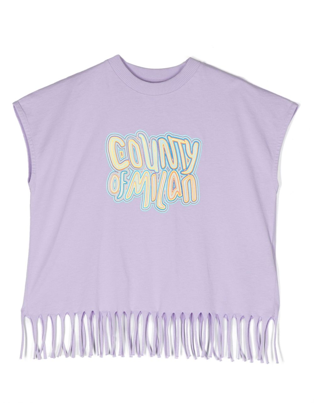 Marcelo Burlon County Of Milan Kids 标语印花棉T恤 - 紫色