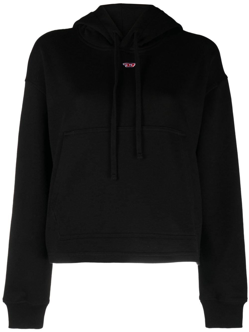 Diesel F-Jaral-Hood-D logo刺绣连帽衫 - 黑色