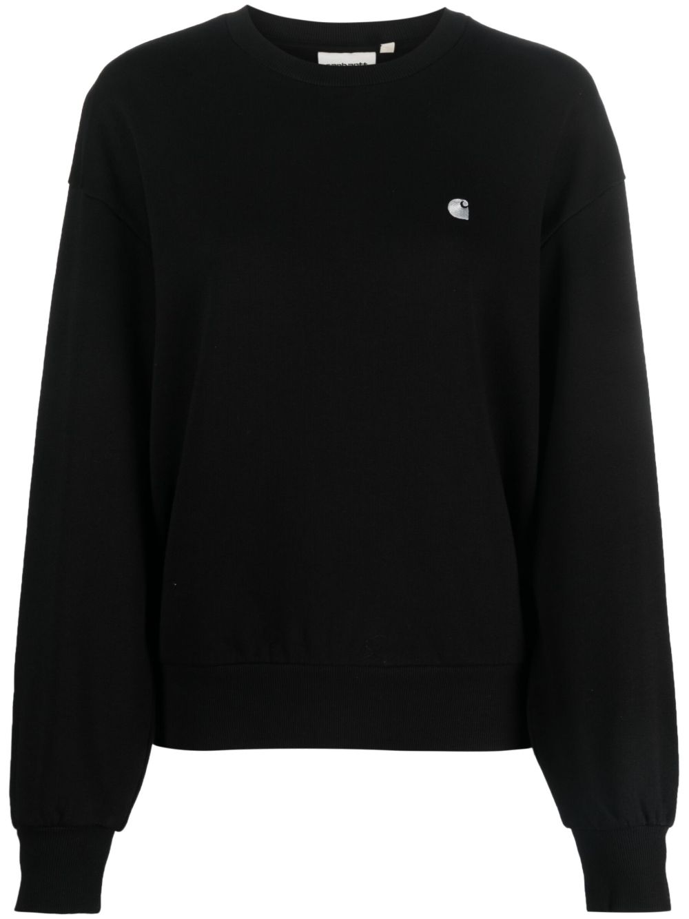 Carhartt WIP logo刺绣棉卫衣 - 黑色