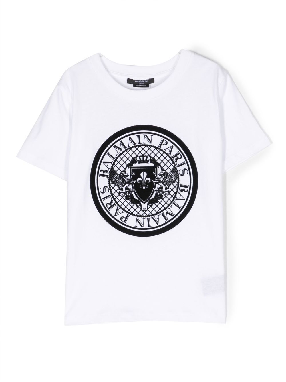 Balmain Kids logo印花棉T恤 - 白色