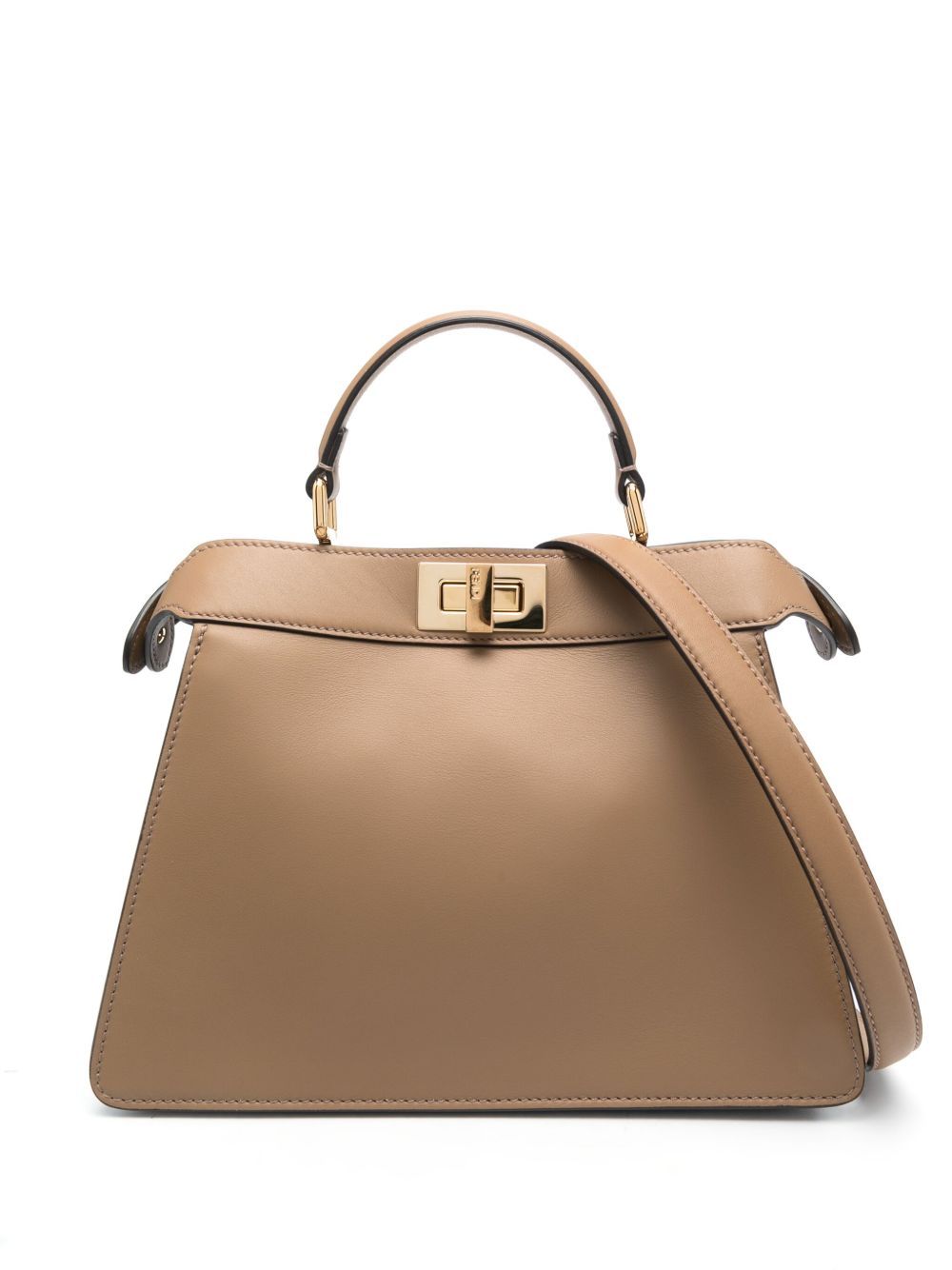 FENDI Peekaboo ISeeU 中号手提包 - 褐色
