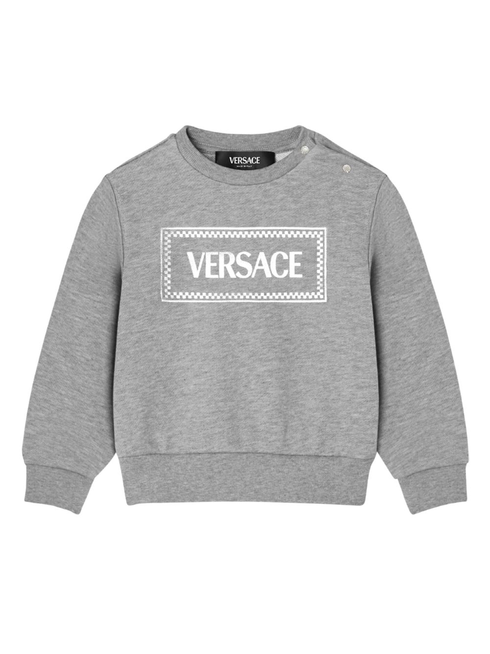 Versace Kids logo印花混色效果卫衣 - 灰色