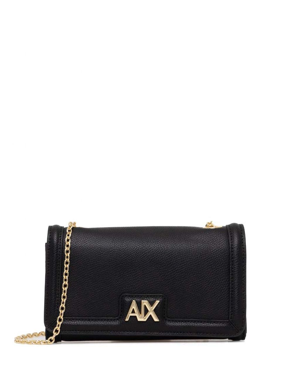 Armani Exchange logo标牌斜挎包 - 黑色