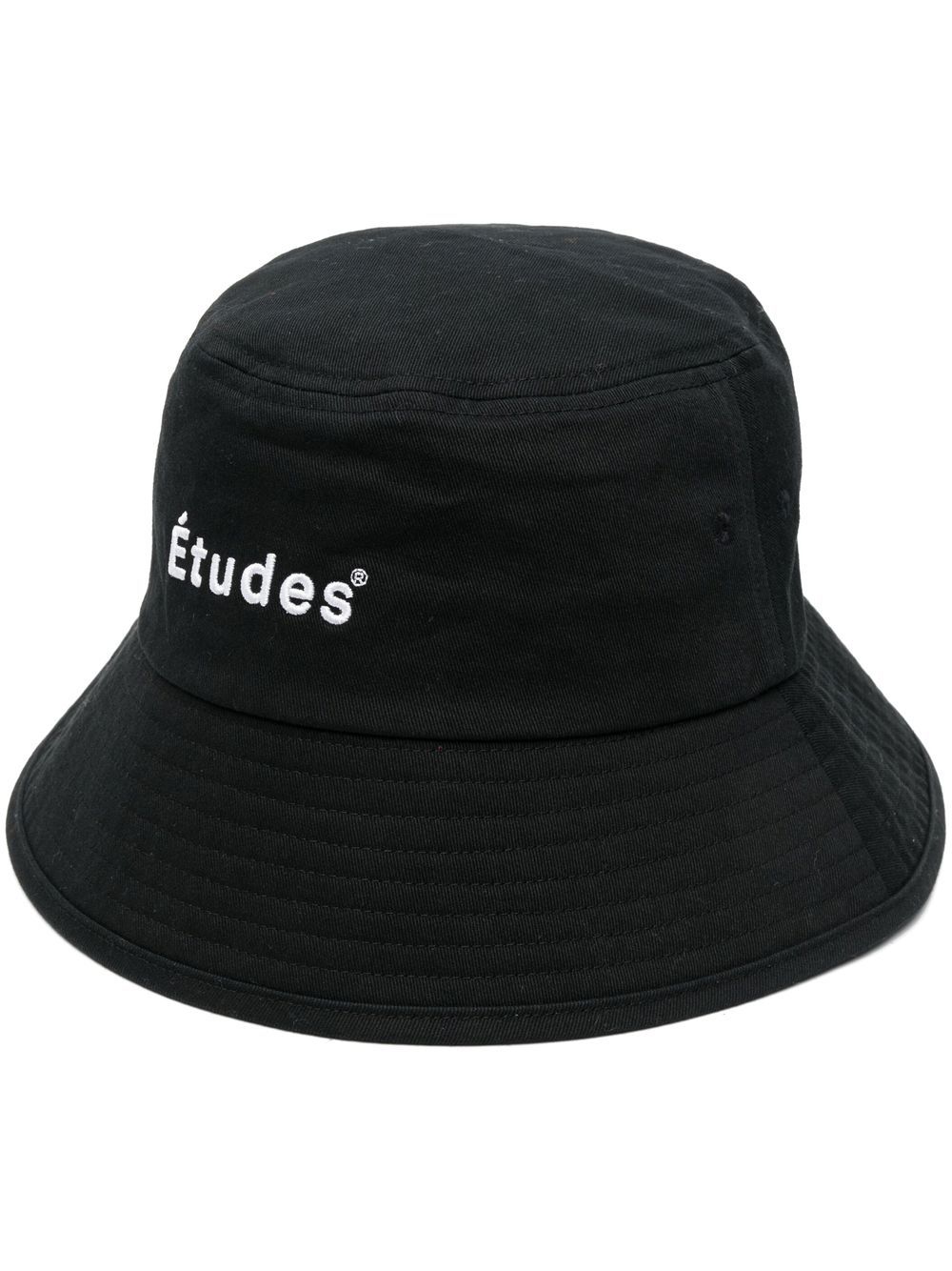 Etudes logo刺绣渔夫帽 - 黑色
