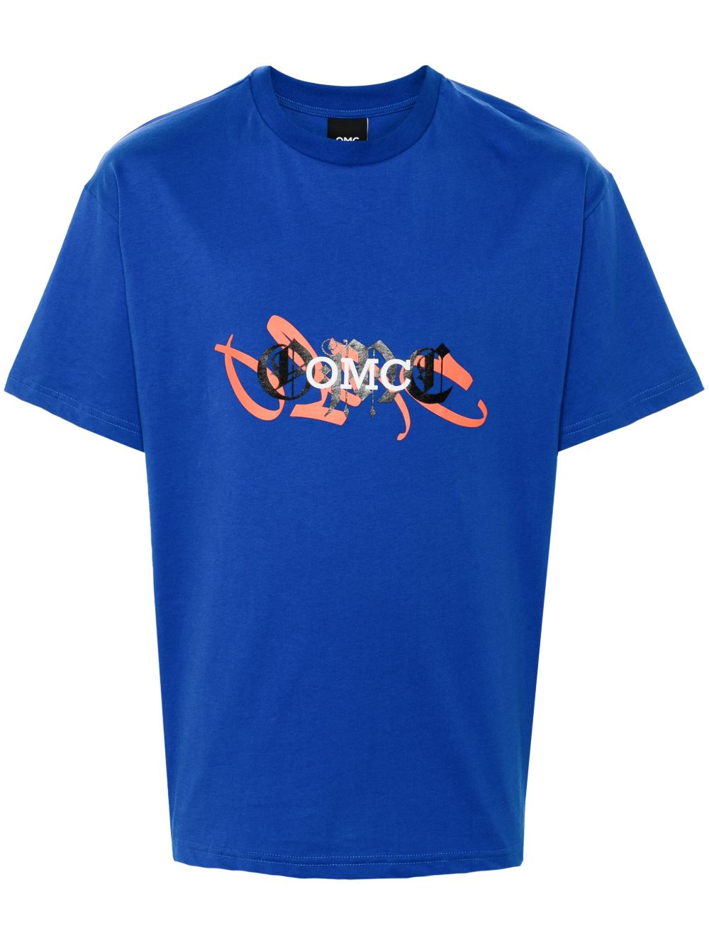 Omc logo印花棉T恤 - 蓝色