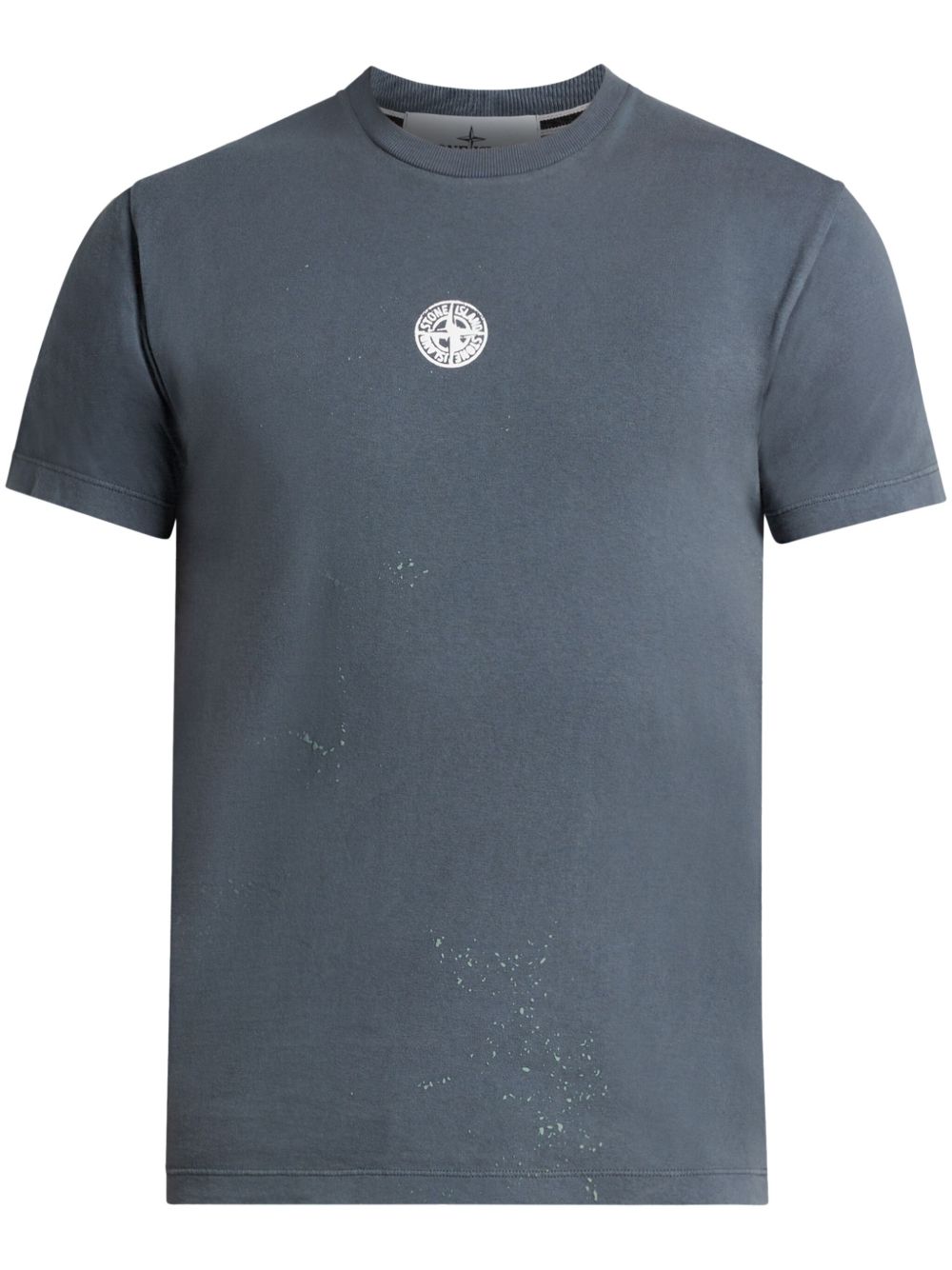 Stone Island 罗盘logo印花棉T恤 - 灰色