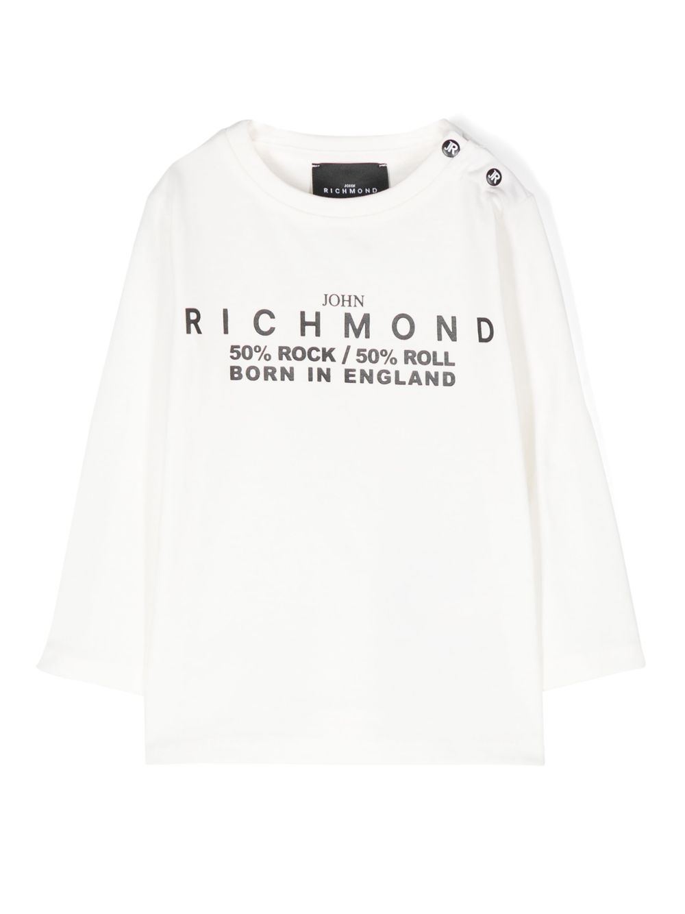 John Richmond Junior logo印花T恤 - 白色