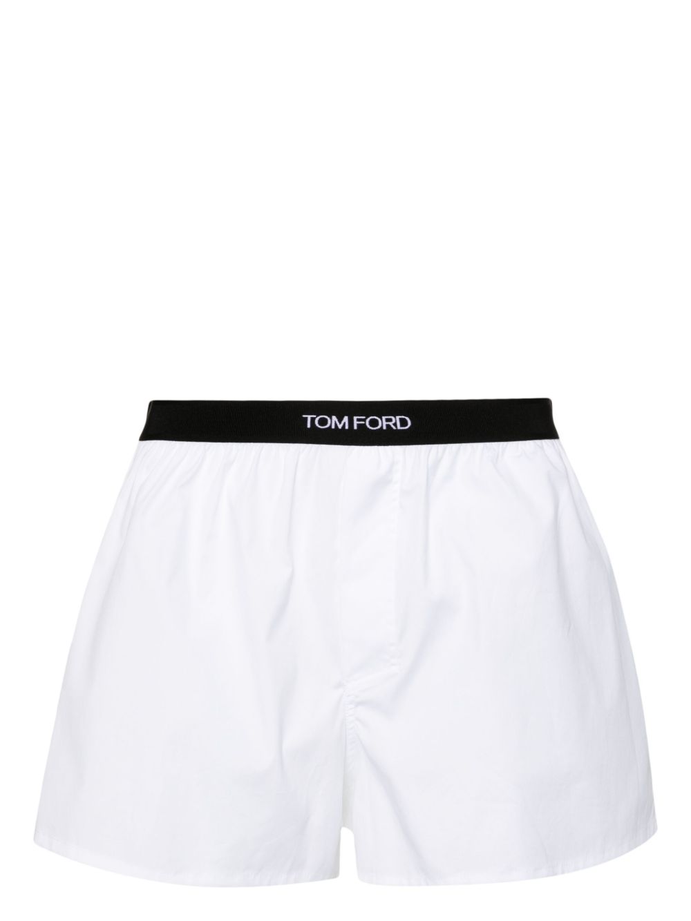 TOM FORD logo裤腰四角裤 - 白色