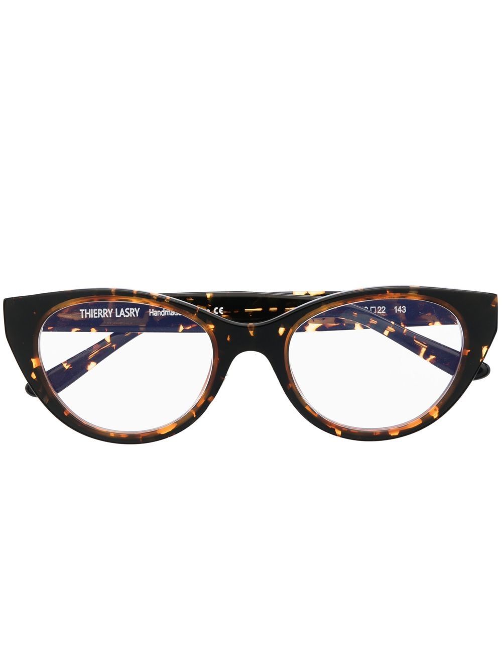 Thierry Lasry 玳瑁纹猫眼框眼镜 - 褐色