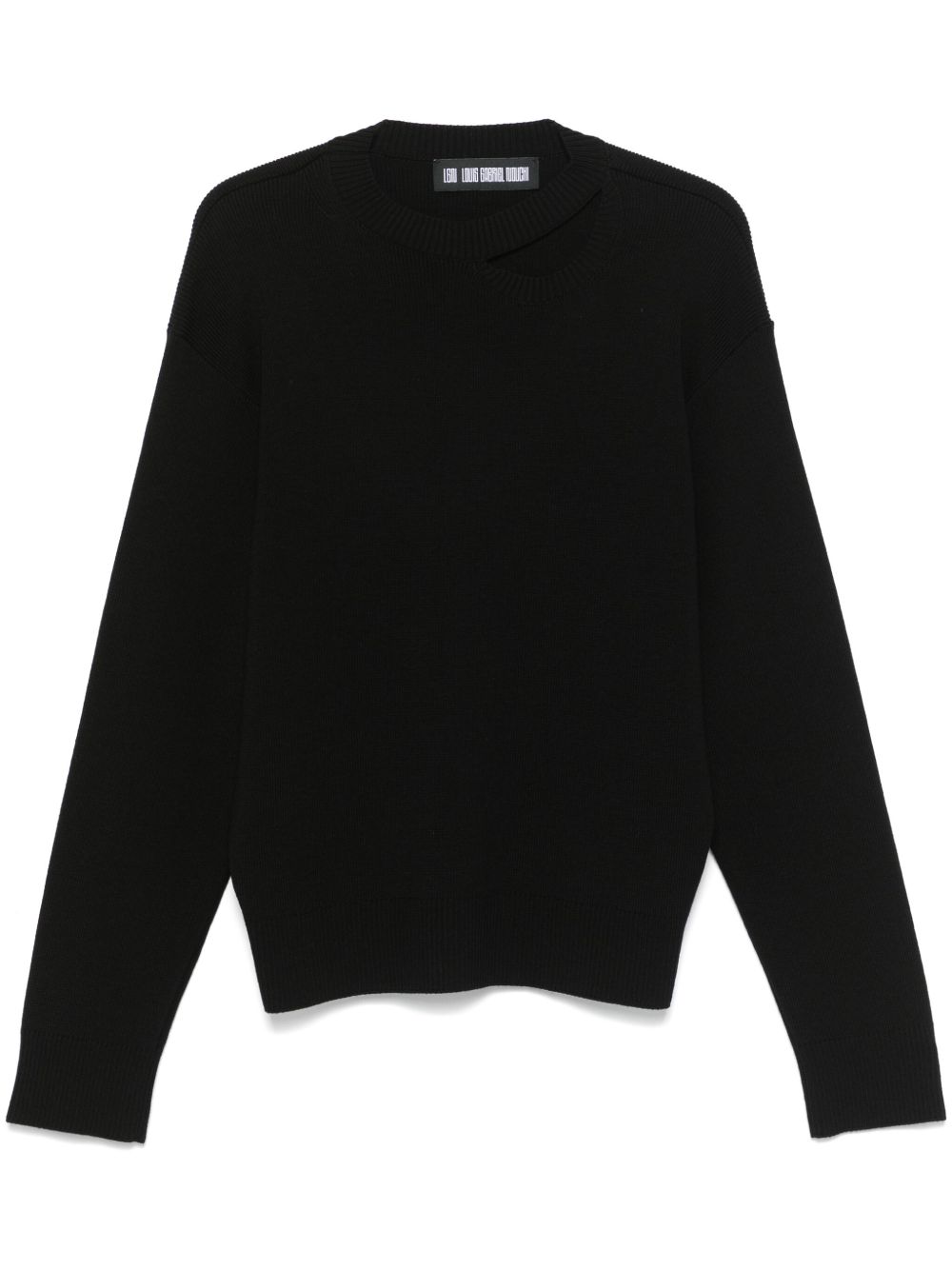 LGN LOUIS GABRIEL NOUCHI signature opening-detailed sweater - 黑色