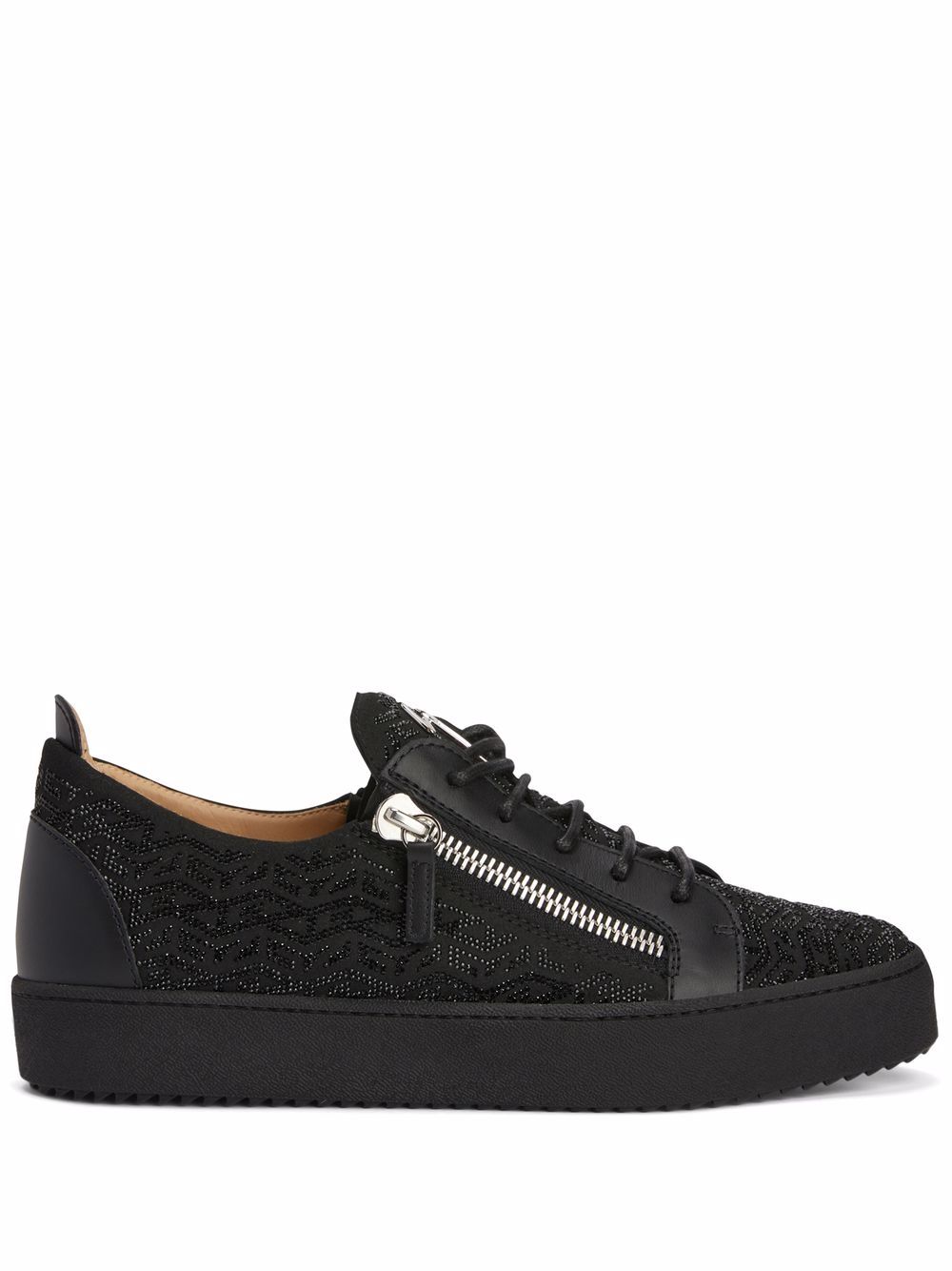 Giuseppe Zanotti Frankie 经典logo运动鞋 - 黑色