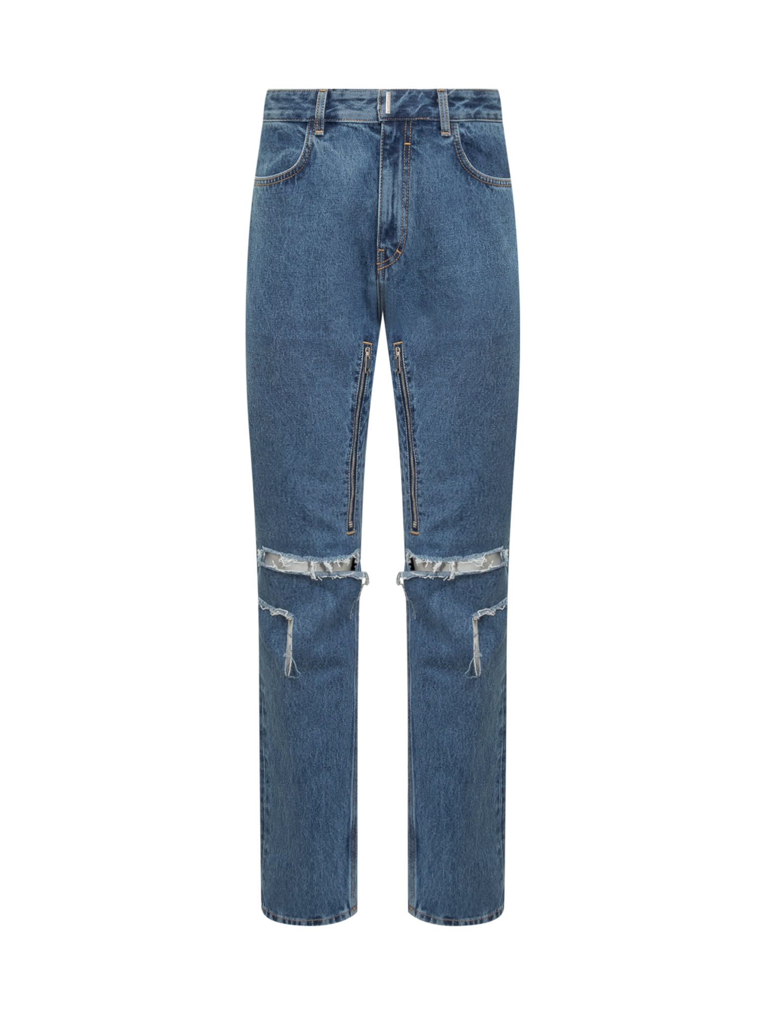 Givenchy Jeans With Zip And Rips Details