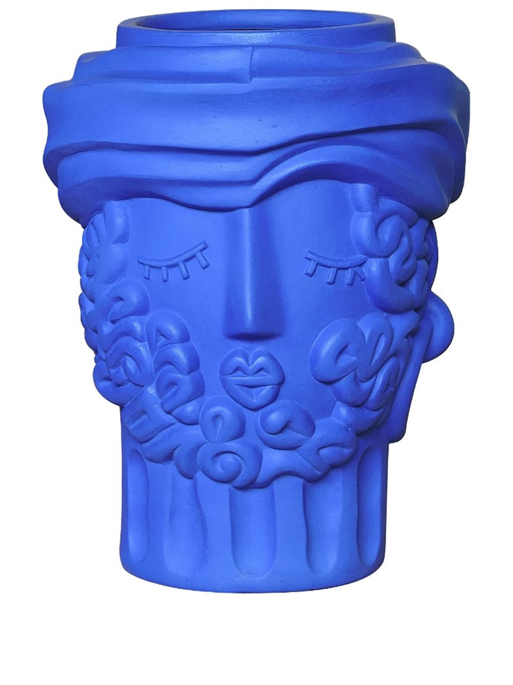 Seletti Magna Graecia Men 陶土花瓶（32厘米 x 22厘米） - 蓝色