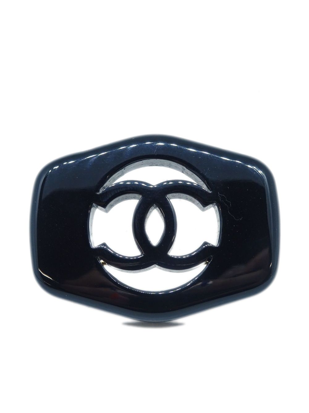 CHANEL Pre-Owned CC 胸针（1997年典藏款） - 黑色