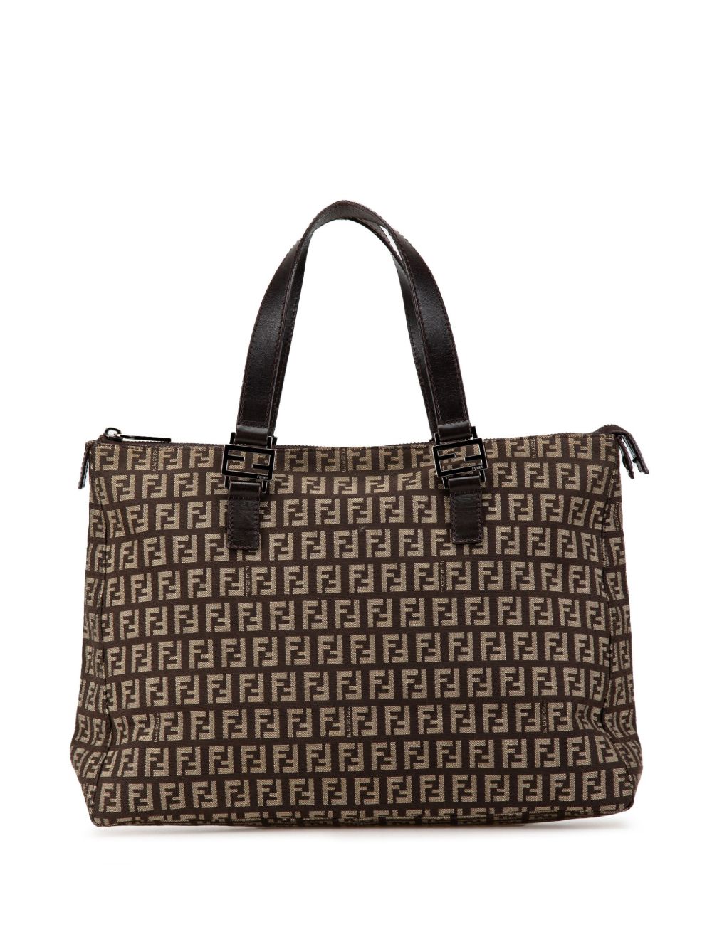 Fendi Pre-Owned Zucchino 帆布托特包（2000-2010年典藏款） - 褐色