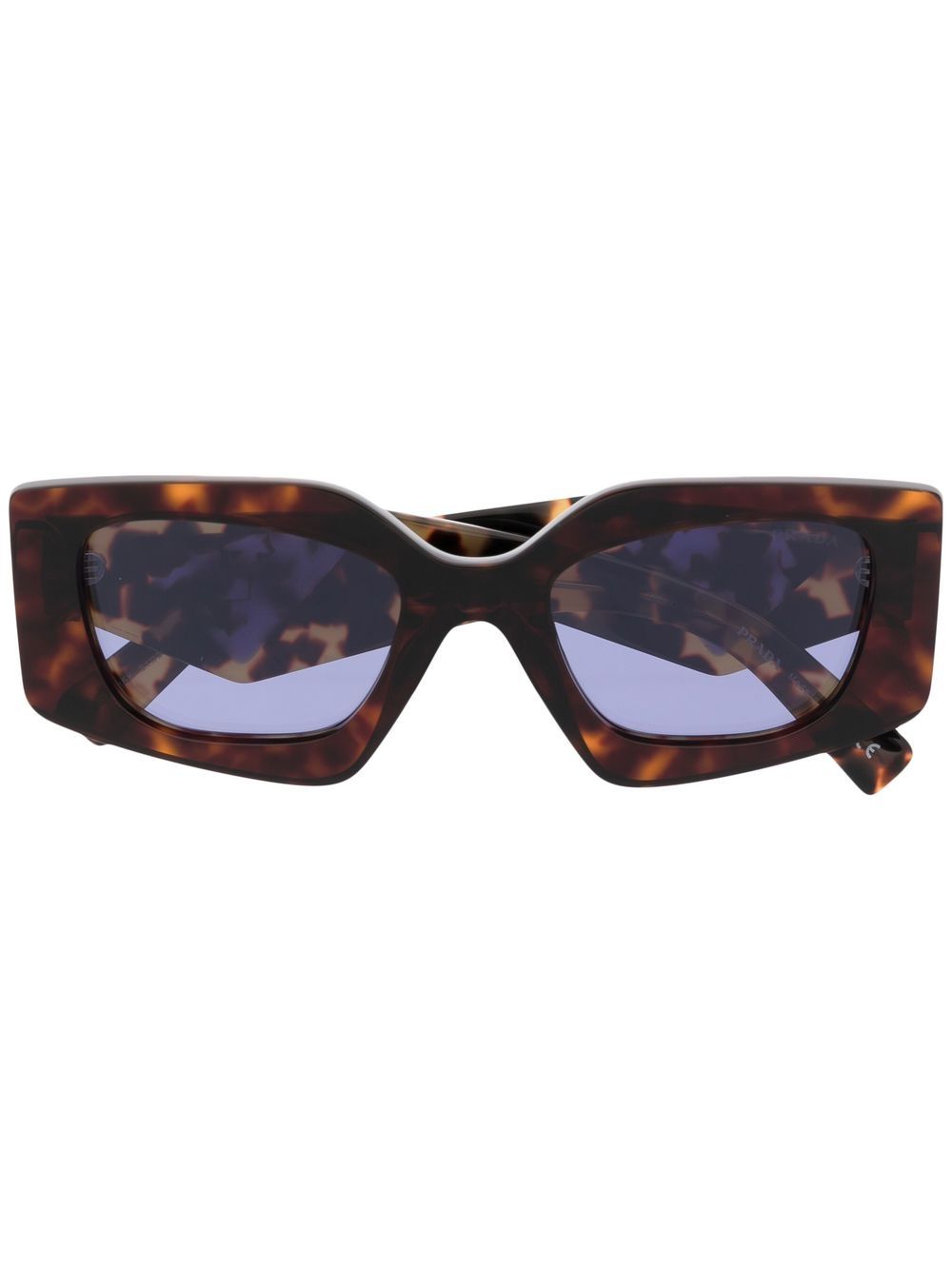 Prada Eyewear 普拉达 方框太阳眼镜 - 褐色