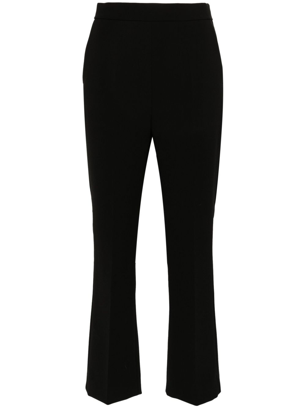Max Mara 绉纱直筒长裤 - 黑色