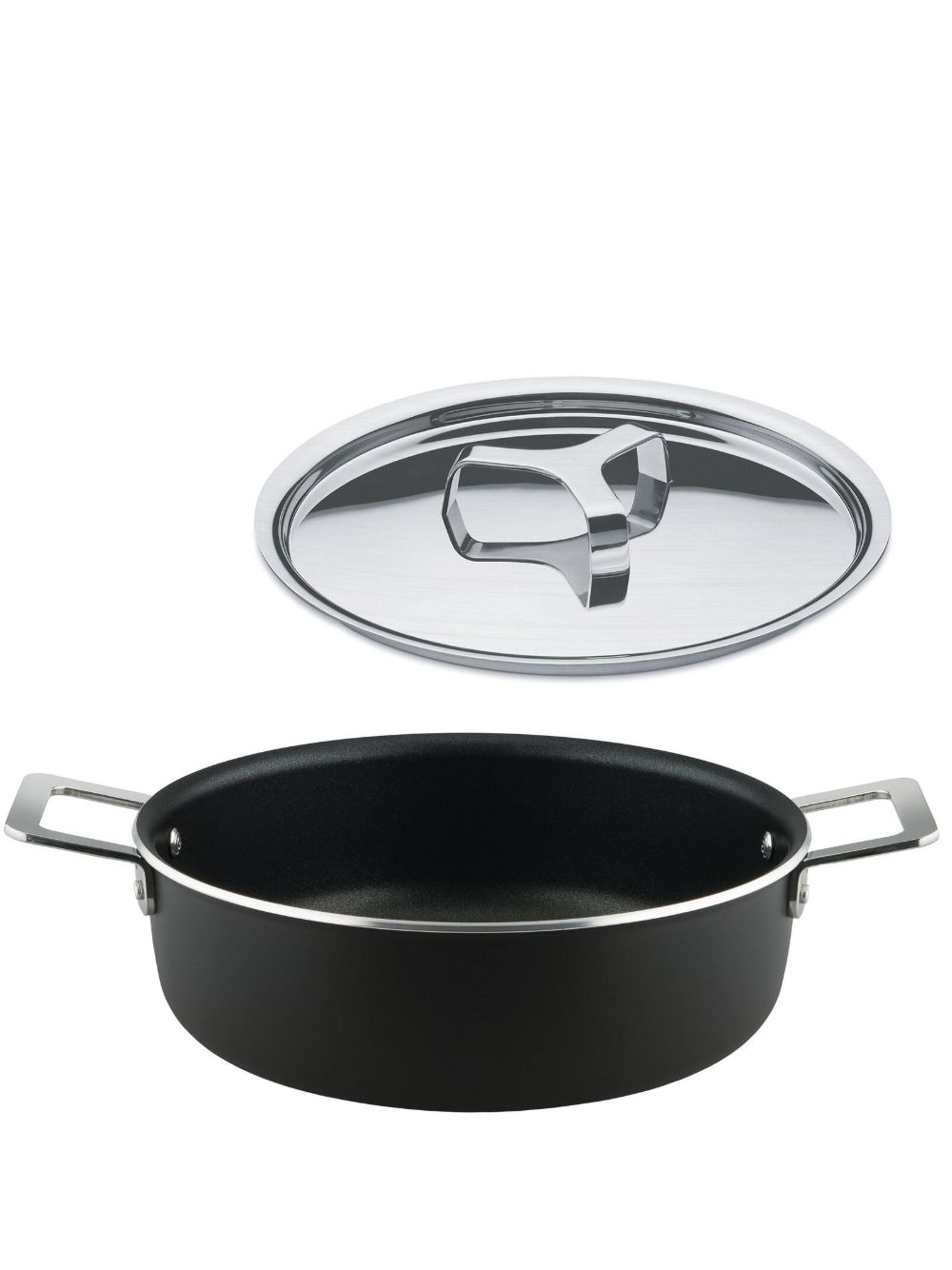Alessi Low Casserole 砂锅（24厘米） - 黑色