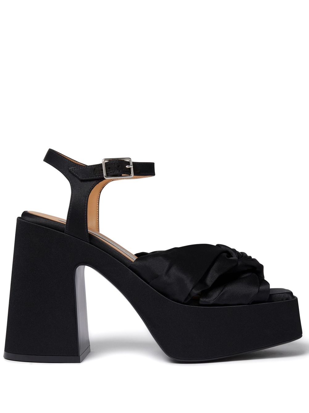 Stella McCartney Skyla 缎面凉鞋 - 黑色