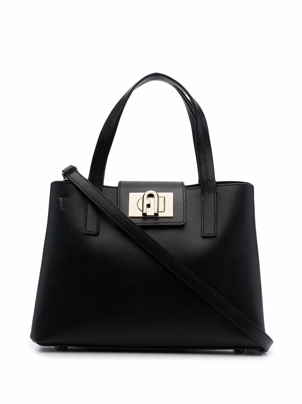 Furla 皮质托特包 - 黑色