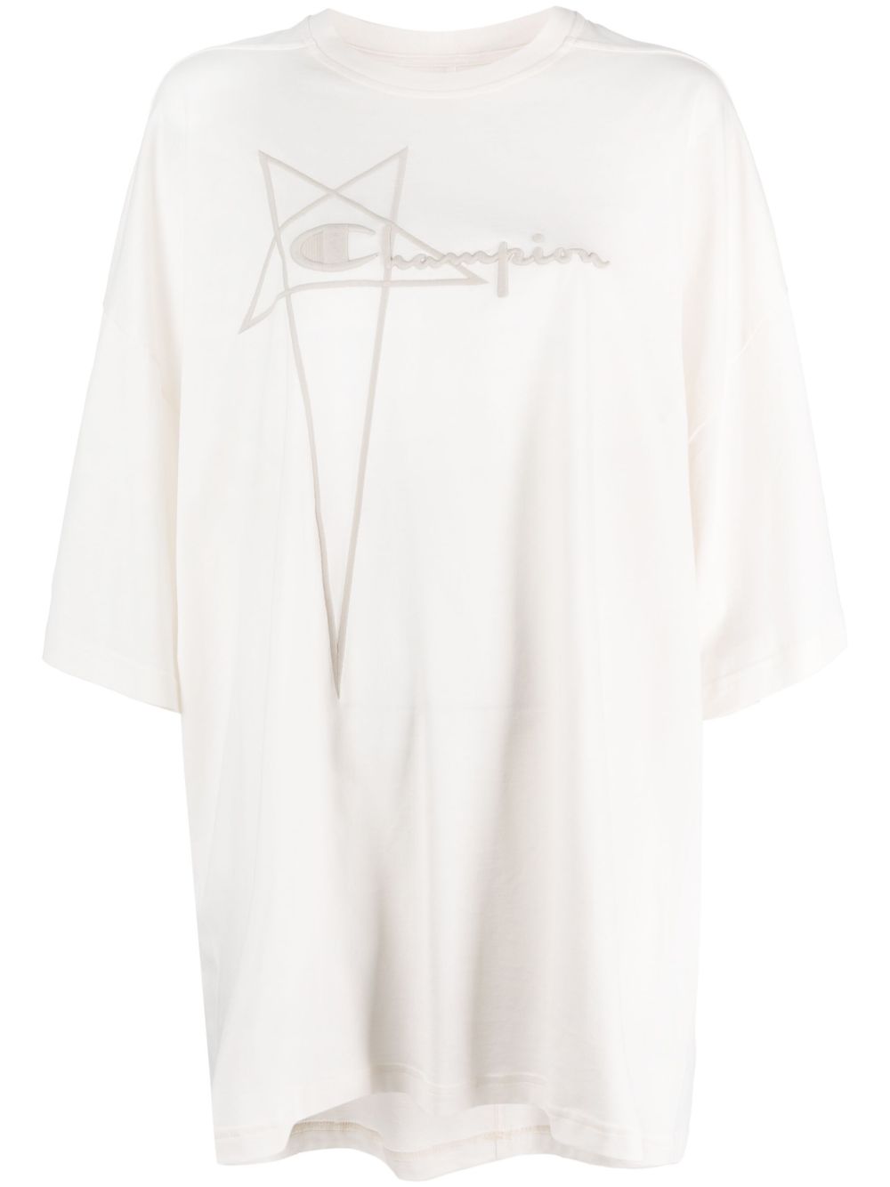 Rick Owens X Champion logo压纹超大款棉T恤 - 中性色