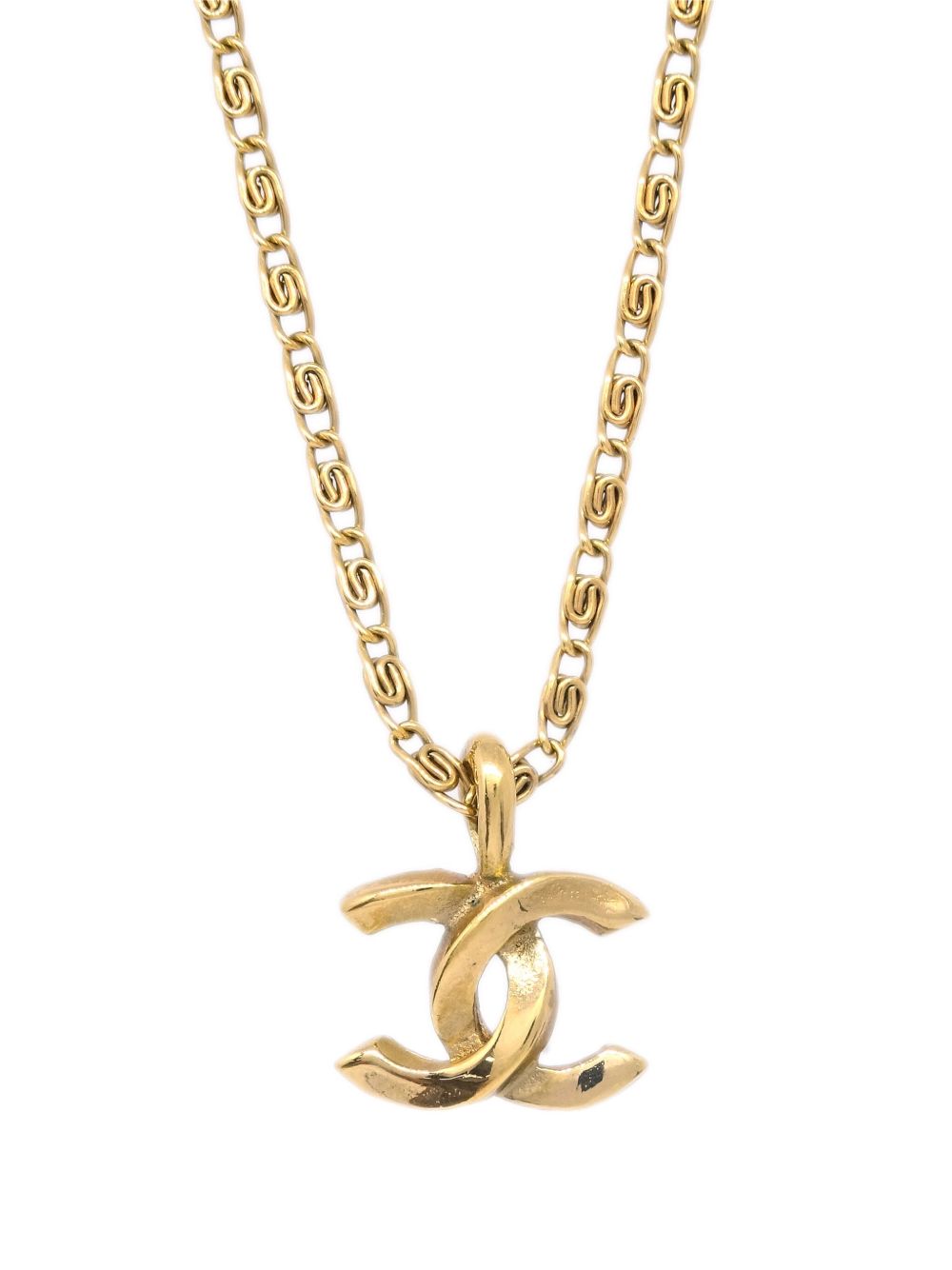 CHANEL Pre-Owned CC 吊饰项链（1982年典藏款） - 金色