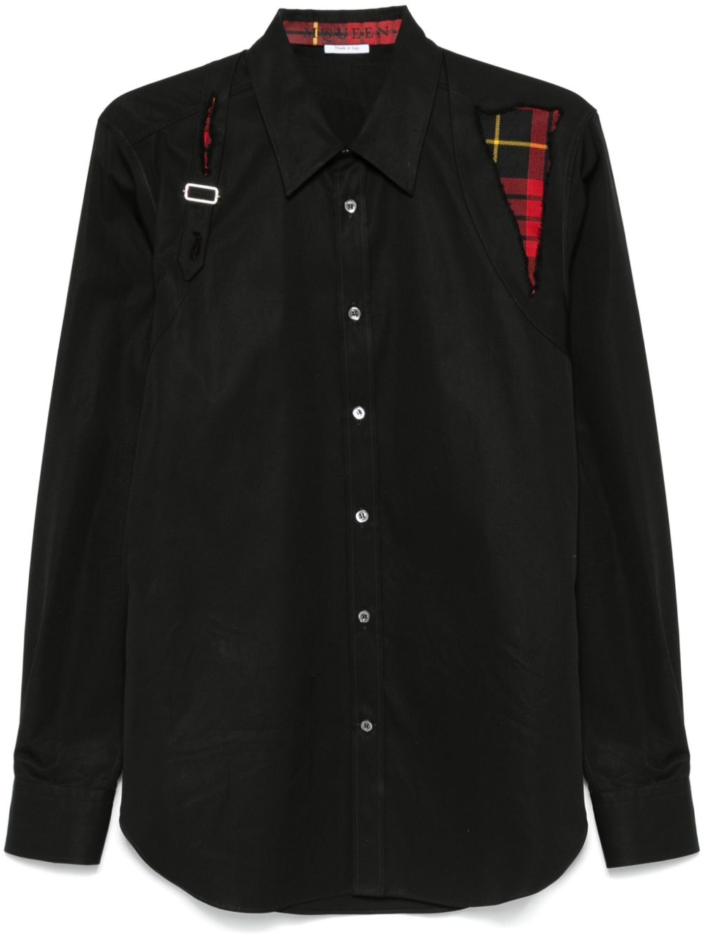 Alexander McQueen Macqueen Tartan-Harness 衬衫 - 黑色