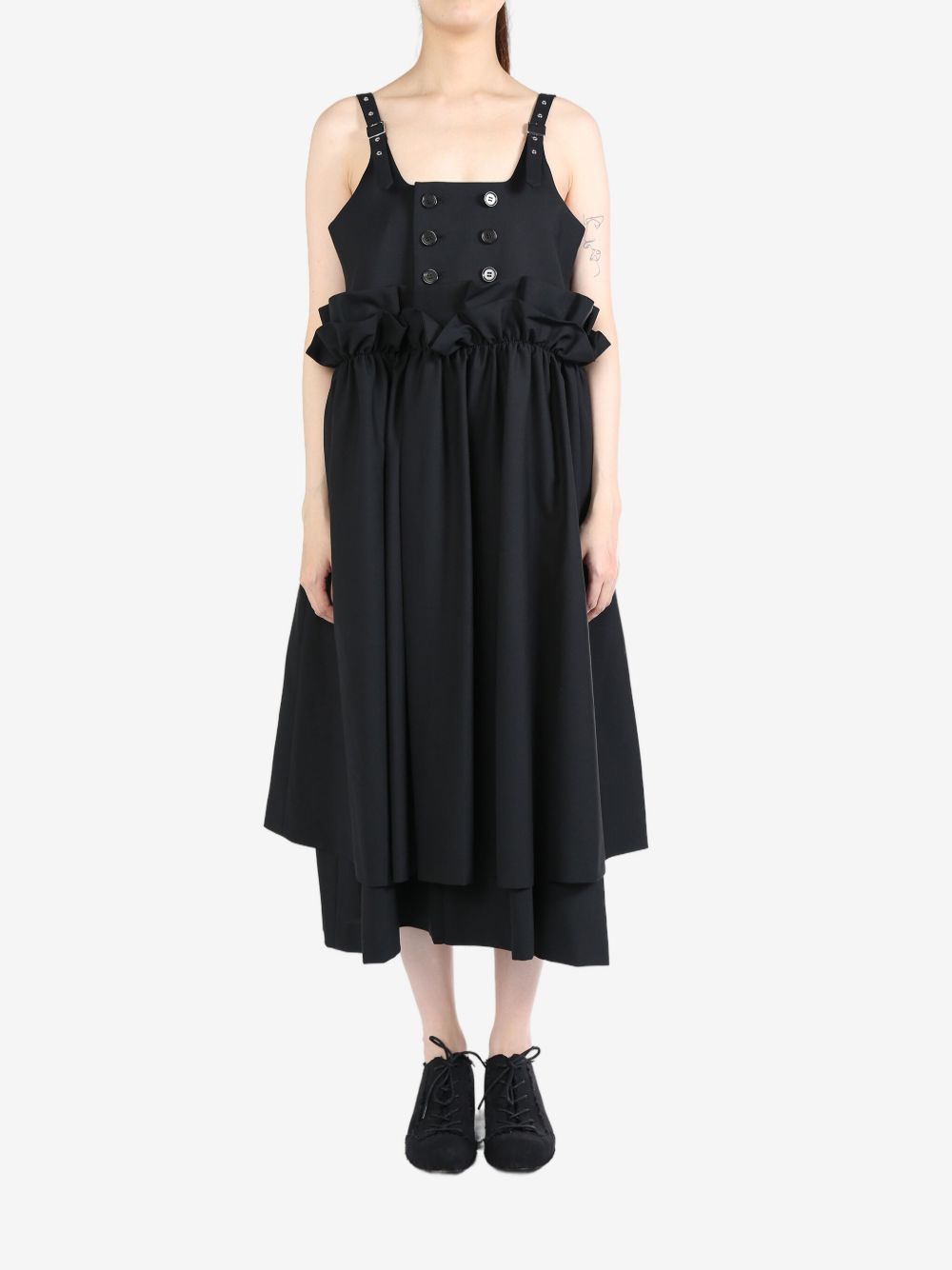 Noir Kei Ninomiya Suspender skirt - 黑色
