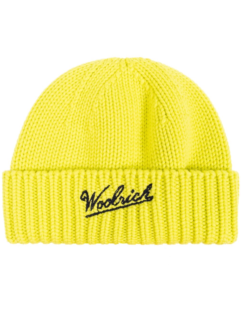 Woolrich logo嵌花套头帽 - 黄色
