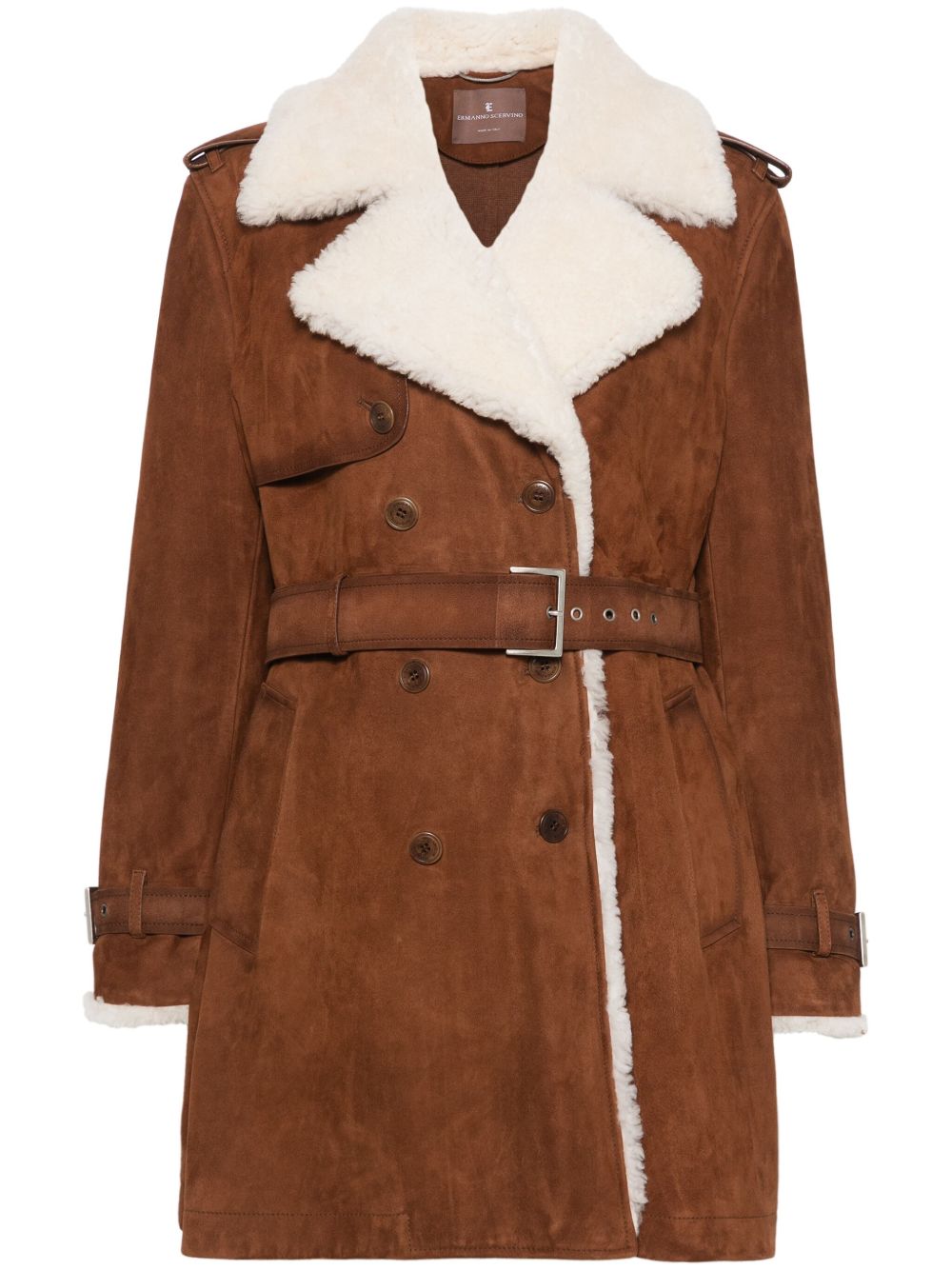 Ermanno Scervino 绒面皮外套 - 褐色