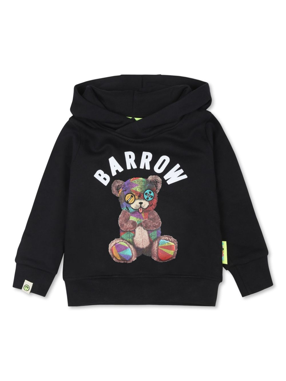 Barrow kids logo印花棉连帽衫 - 黑色