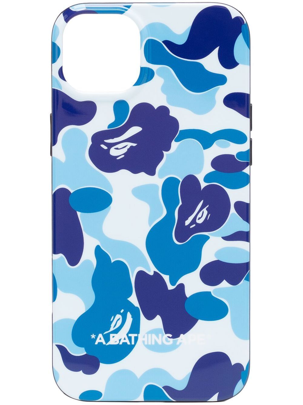 A BATHING APE® iPhone 14 Plus 抽象印花手机壳 - 蓝色